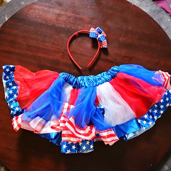 Tutu + Headband - Red, White & Blue - Picture 1 of 1